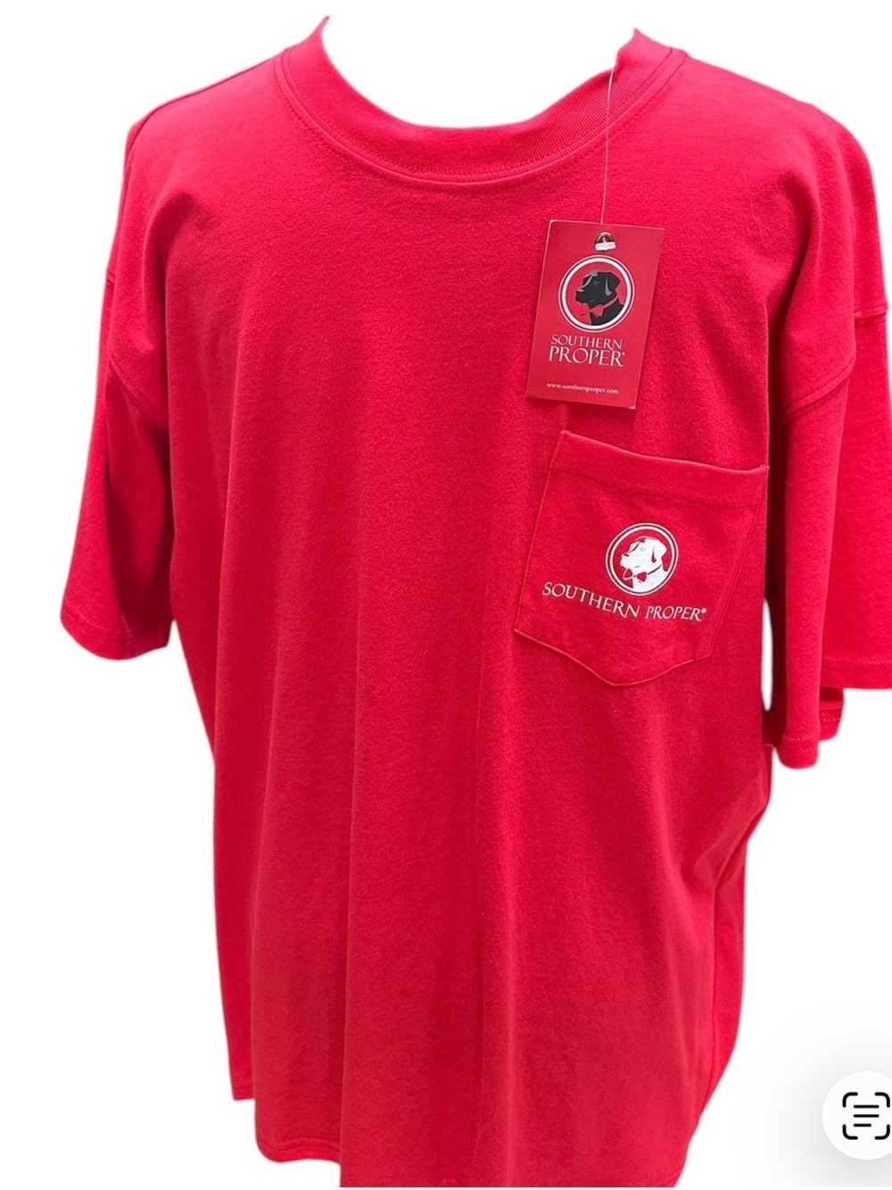 Southern Proper Men’s Bright Red Short-Sleeve Pocket Tee NWT Size S